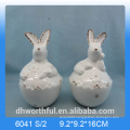 Lovely ceramic rabbit figurine,ceramic rabbit decoration,for easter day